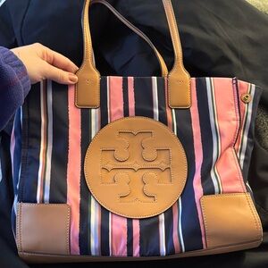 Tory Burch Multicolor Striped Tote
